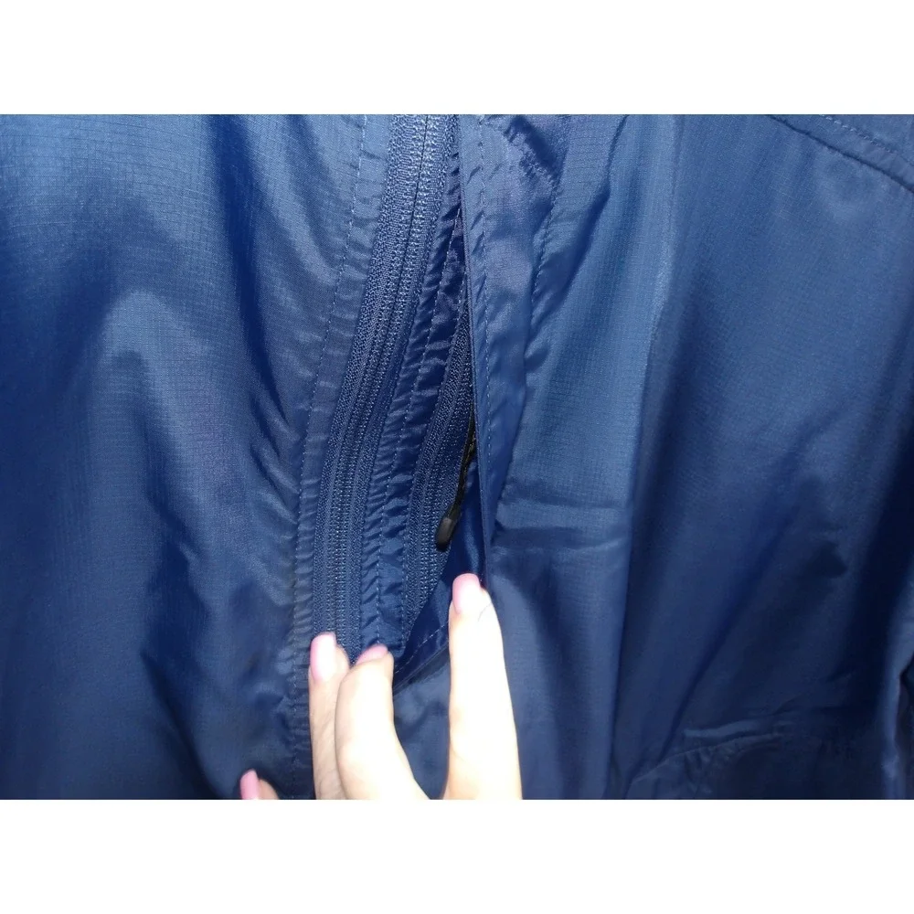 L.L.Bean Mens XL Navy Blue Nylon Lightweight‎ Windbreaker Jacket / #1051